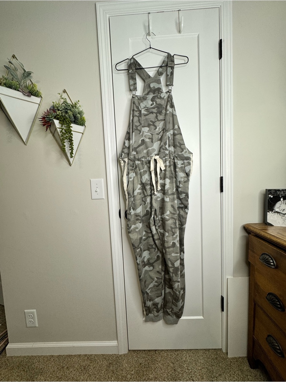 Camo Knit Jogger Overalls